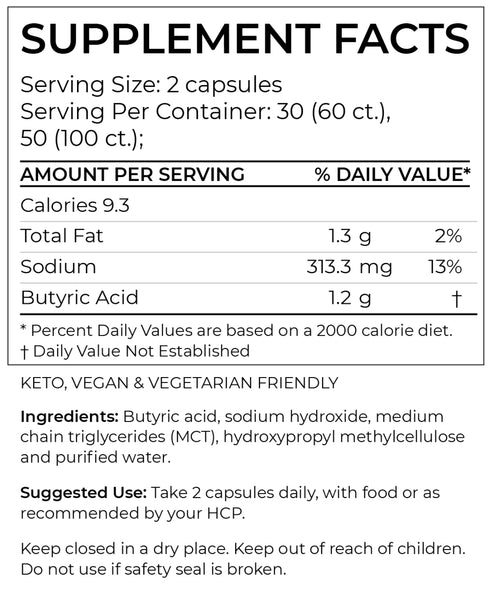 Butyrate fitusýra |Fyrir heilbrigða þarmaflóru